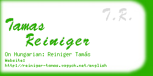 tamas reiniger business card