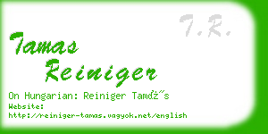 tamas reiniger business card